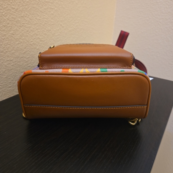 Coach Small Backpack  In Rainbow Signature Canvas - Picture 12 of 15